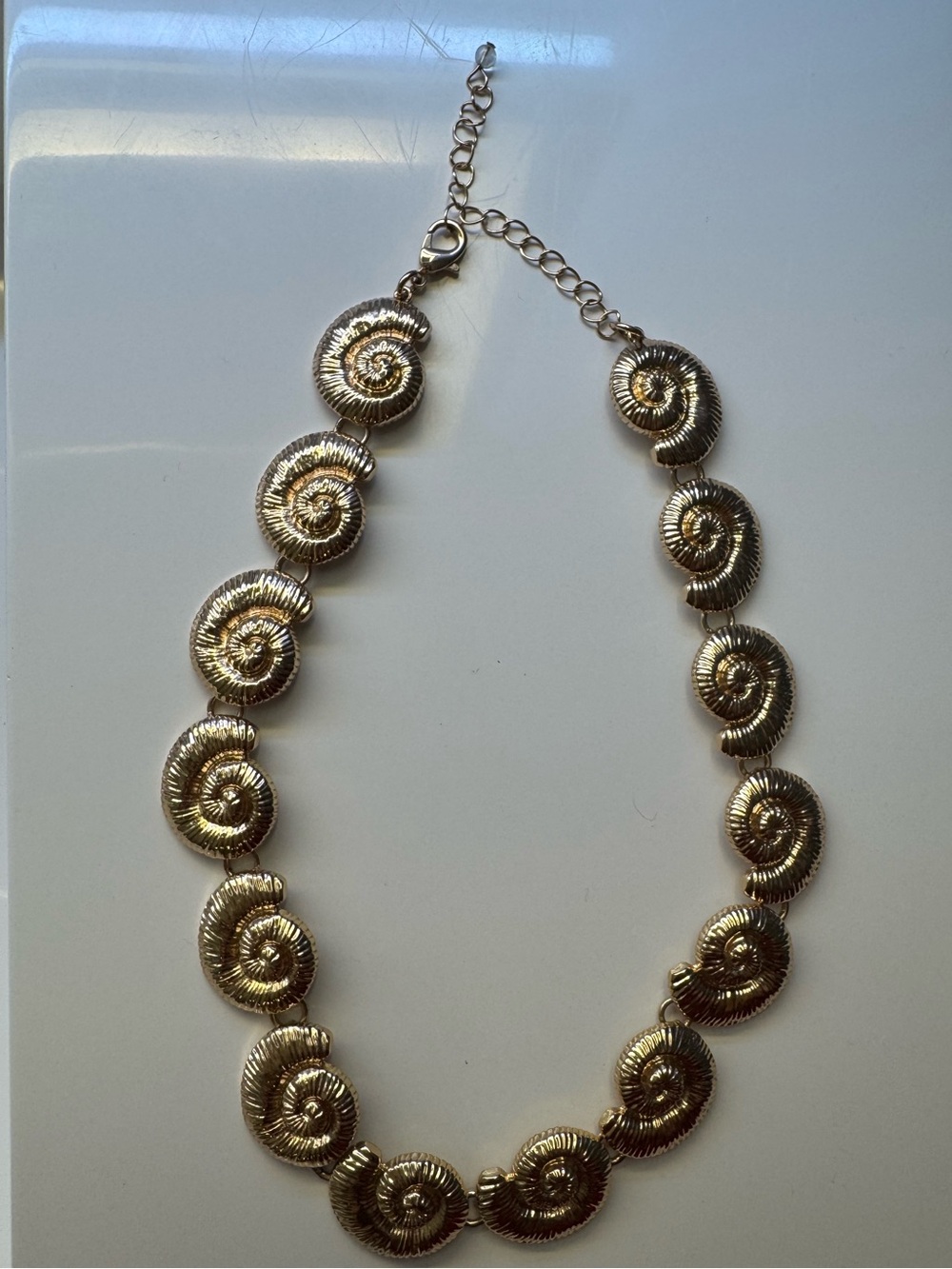 Gold Conch Shell Link Necklace - House of Harlow